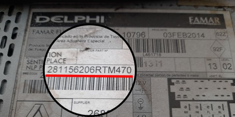 Serial number location example