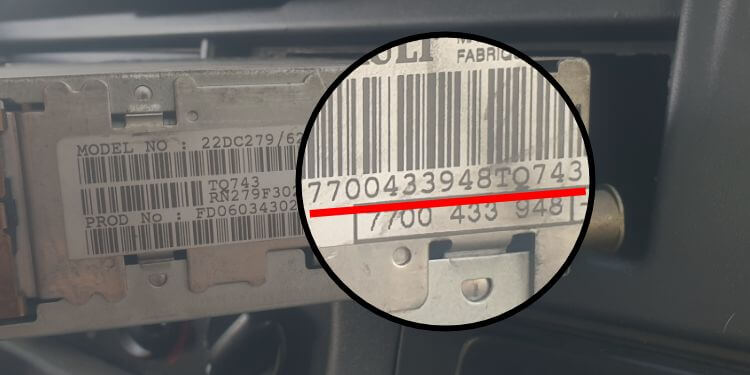 Serial number location example